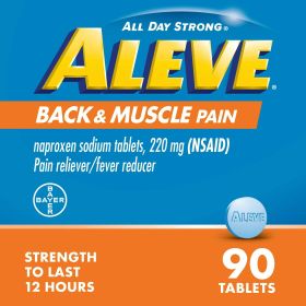 Aleve Back & Muscle Pain Reliever Naproxen Sodium Tablets, 90 Count