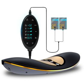 Smart Electric Wire Intelligent Massage Pillow Portable Relaxing Manual Heated High Quality Full Body Waist Massager (Option: Black gold-EU)