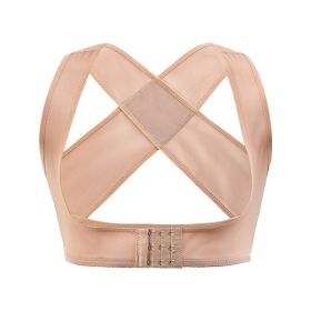 Invisible Body Shaper Corset Women Chest Posture Corrector Belt Back Shoulder Support Brace Posture Correction for Health Care (Color: Beige)