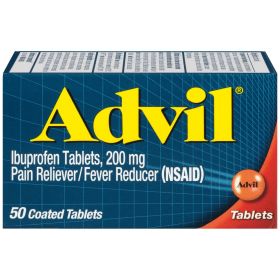 Advil Pain and Headache Reliever Ibuprofen Tablets;  200 mg;  50 Count (Brand: Advil)